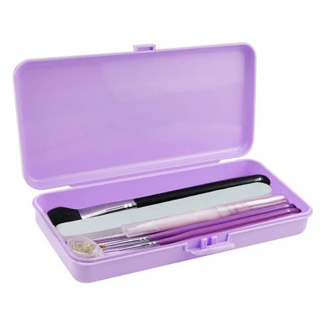 1Pcs Nail Art Manicure Tool Plastic Storage Box Brushes Container Holder EI