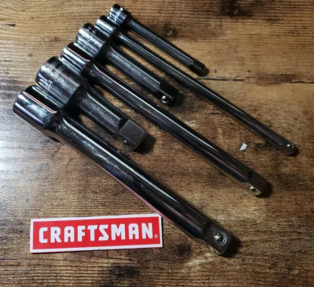 CRAFTSMAN 6pc 1/4 3/8 1/2 ratchet  socket extensions new 2