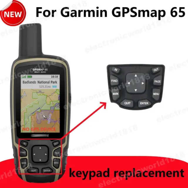 Keypad For Garmin GPSMAP 65 Handheld Outdoor GPS Keyboard Button Replacement NEU