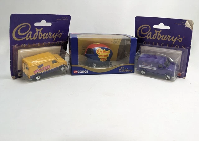 Coffret Majorette Cadbury's Buttons 1994 - Camion Volvo Et Fourgon Ford - Violet