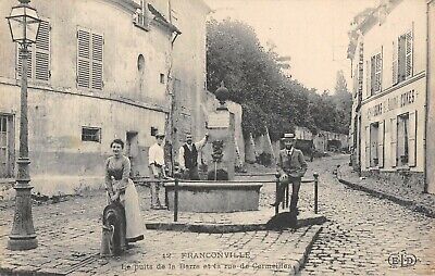 CPA 95 Franconville the well of the bar and rue de cormeilles