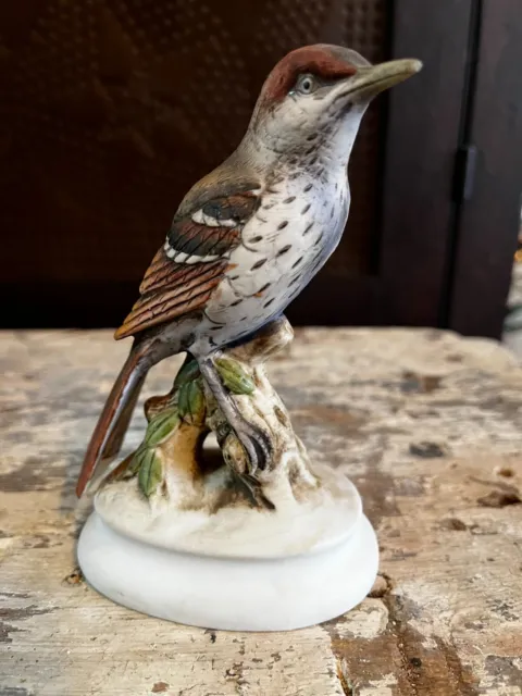 Lefton Brown Thrasher Bird Sculpture Hand Painted Porcelain Japan EXCELLENT!