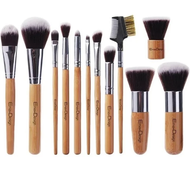 Set da 12pz Pennelli Trucco Professionale per Make-Up, Pennello Trucco Ombretto