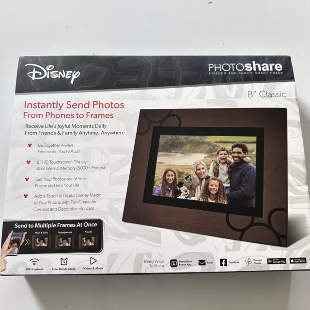 Classic PhotoShare 10” Smart Digital Photo Frame Wi-Fi, 8 GB, Holds 5,000+ Pics,