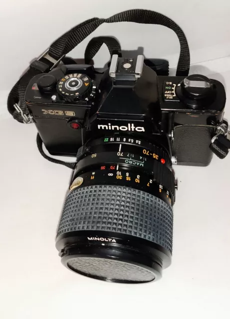 Minolta XG9 35mm Manual Focus Camera  With MD 35-70mm 1:35 Zoom No Macro Lens 2