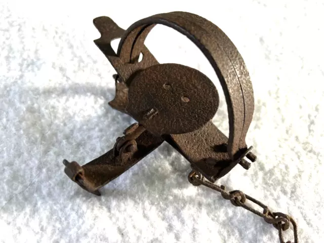 Antique 19th century hand forged Iron Animal Trap