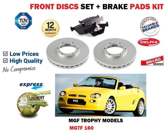 EBC Greenstuff Front Brake Pads – Fits MG F Trophy 1.8 (160 BHP) – 2001–2002