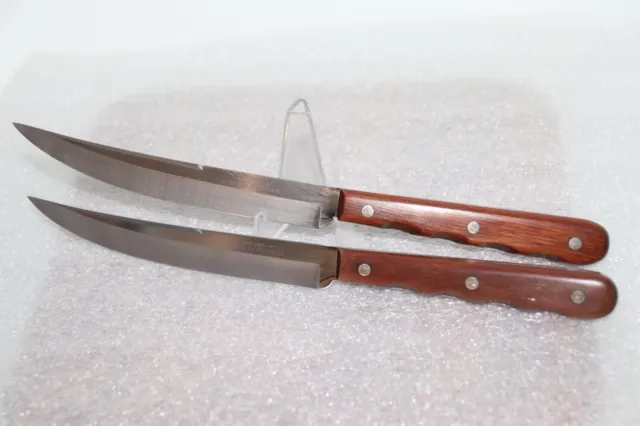 CASE XX Stainless Kitchen Utility Knife CAP 282-5” Grooved Wood Handles Lot of 2