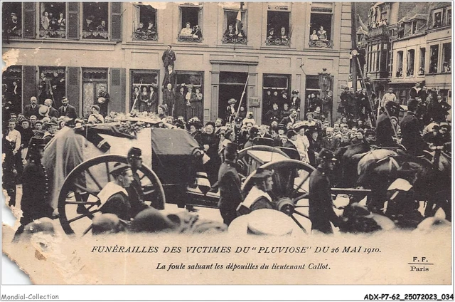 62-CALAIS-FUNERAILLES DES VICTIMES DU PLUVIOSE-N T290-H/0261