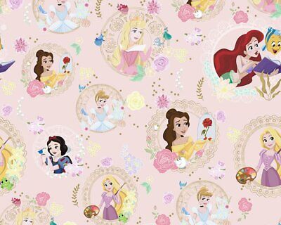 Disney Festa Principessa 100% Cotone Tessuto Varie Disegni