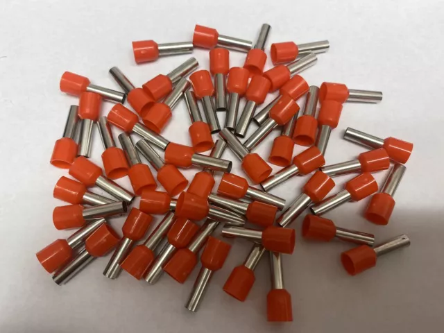 50pc wire cord end ferrule crimp red #10AWG #6012R