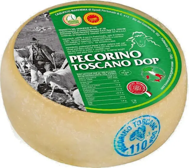 Pecorino Toscan Dop Cool 1,1 KG Fromage Toscane Fromage Typiques Toscani