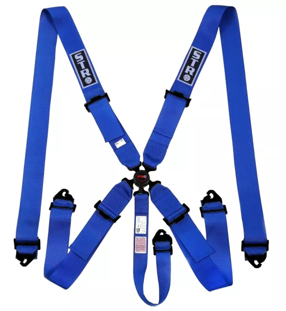 Sfi 5-Point Course Harnais Ceinture de Sécurité Aviation Camlock F1 F2 - Bleu