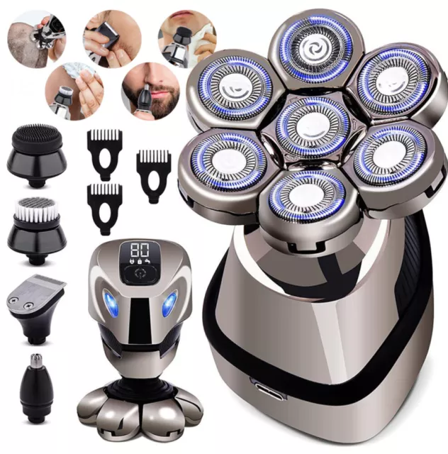 Head Shavers for Bald Men, 7D Electric Bald Head Shaver with Nose Hair Trimmer