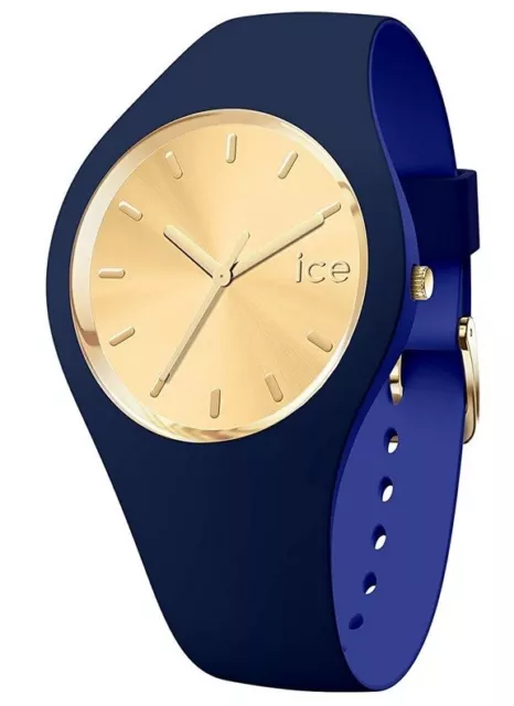 Ice-Watch ICE 016986 duo chic Navy blue Medium Damenuhr Uhr neu Silikon blau K56