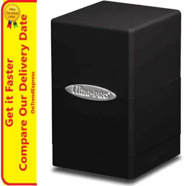 ULTRA PRO BLACK TOWER DECK BOX New Card Dice Compartment MTG NEW