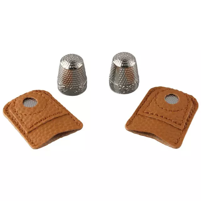Antique Sewing Thimble Metal Fingertip Protector Finger Shield Ring  Quilting Craft Accessories DIY Sewing Tools Silver