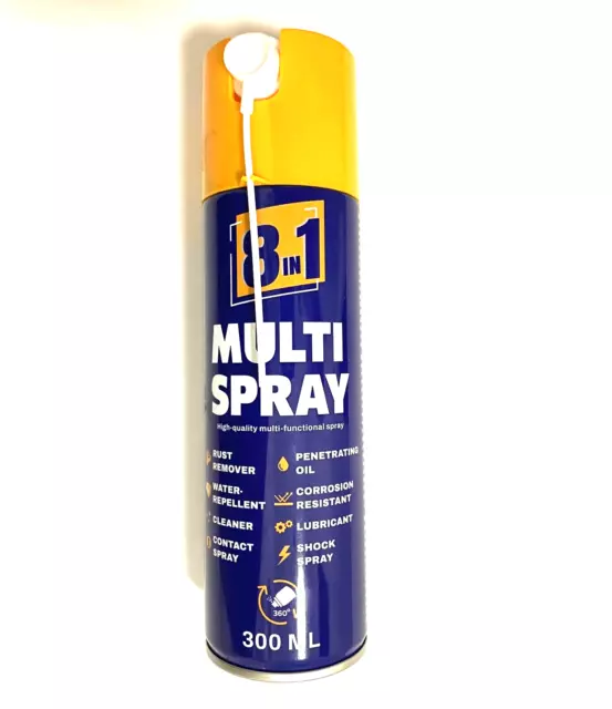 Spray Lubrifiant Bombe Multifonction Contact Nettoyant Dégraissant Dégrippant