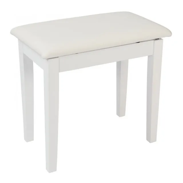 Kinsman KPB01WH Piano Bench with Storage, Satin White (NEW)