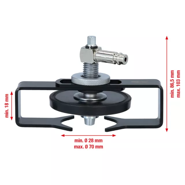 KS Tools Universal-Entlüfterstutzen-Adapter,Réglable,160.0718