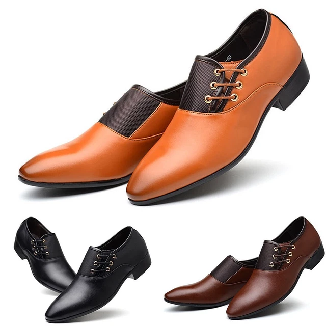 Mocassins en cuir élégants pour hommes à enfiler avec orteil pointu pour robe