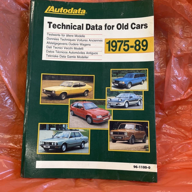 AUTODATA TECHNICAL DATA For Old Cars 1975-1989 Service Manual Book