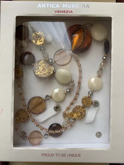 Gorgeous Antica Murrina Venezia Necklace -Collana Lunga top Isabel - Glass Beads 3