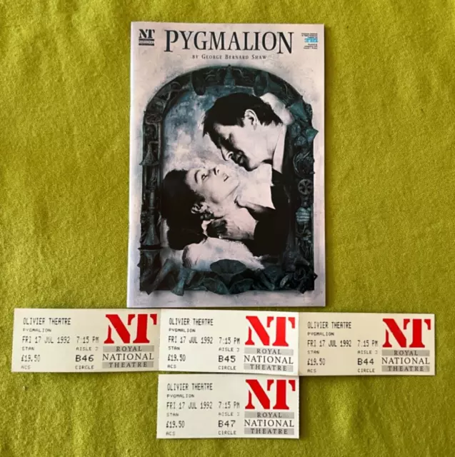 Pygmalion / George Bernard Shaw Program & Tickets