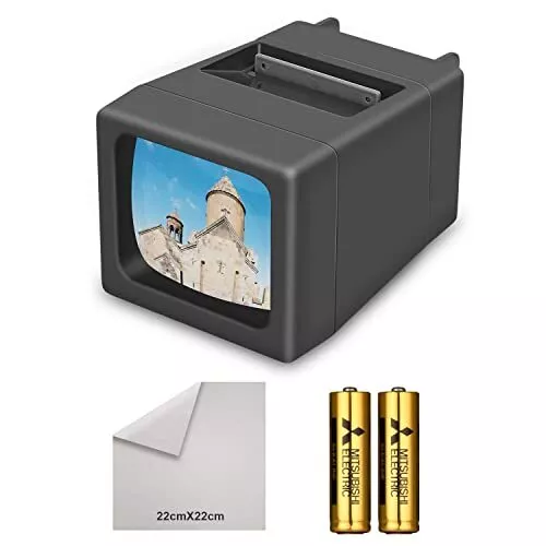Visionneuse de Diapositives 35 mm éclairée par LED2 Piles AA incluses