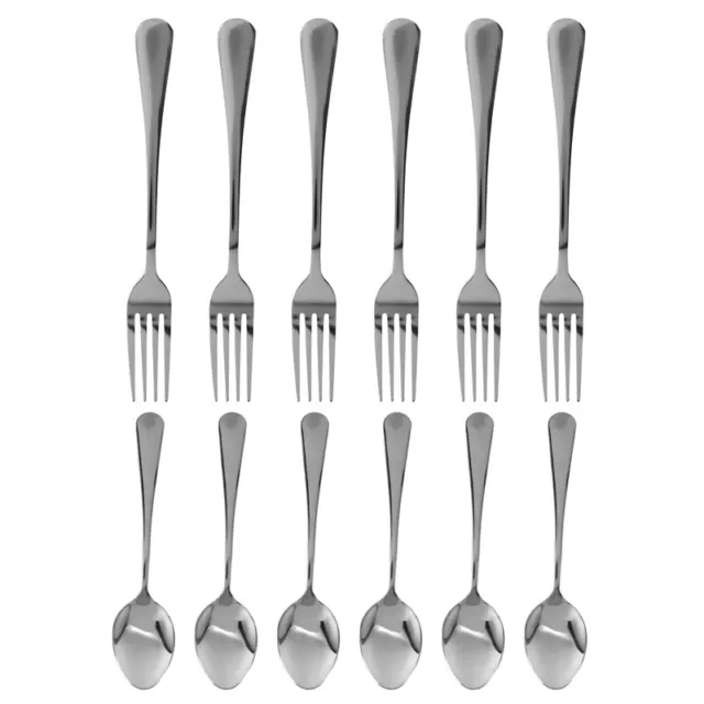 Set di 12 forchette per cibo in acciaio inox e forchette prestazioni top (I8W8
