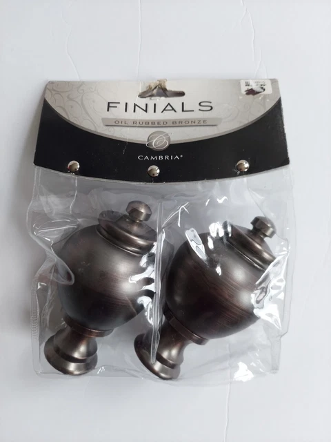 Cambria Oil Rubbed Bronze Metal Apothecary Orb Finials New
