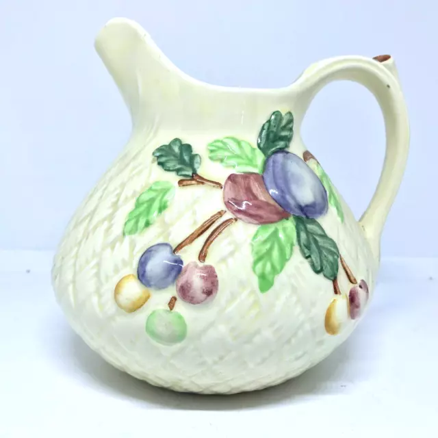 SHORTER and SON Vintage Art Deco Staffordshire Jug painted with Fruit