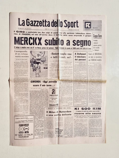 Gazzetta Dello Sport Originale Du 25 Mai 1980 : Juventus - Como, Bologna - Lazio, Boniperti