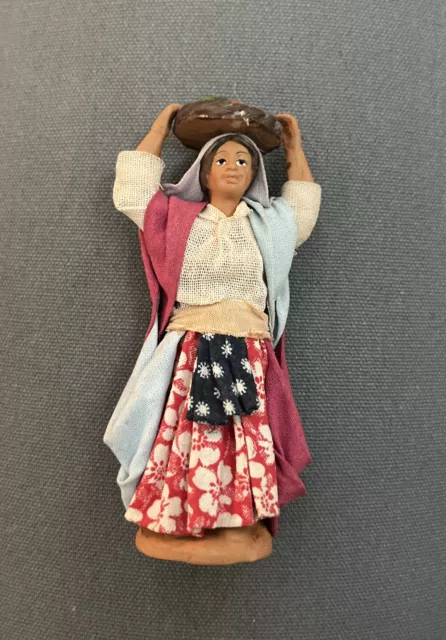 French Provençal Collector Clay Doll Figurine France folk art