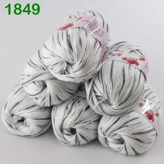 Sale 6 ballsx 50gr DK Baby Soft Cashmere Silk Wool hand knitting Crochet Yarn 49