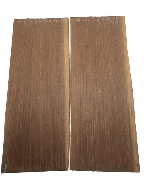 2x Bois Wengé Wenge Bois Panga 79x30-31cm x 8-10mm