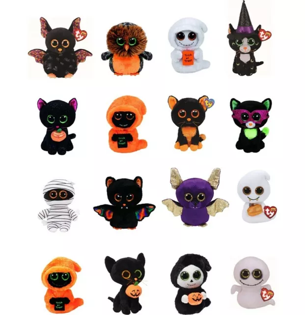 Official Ty Beanie Boos Regular Size 6" Choose From Halloween Selection ***New**