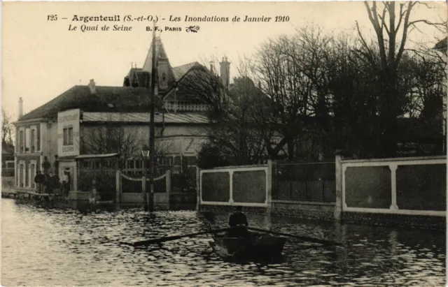 CPA Argenteuil (S.-et-O.) Les Flundations de January 1910 - Le Quai de..(290563)