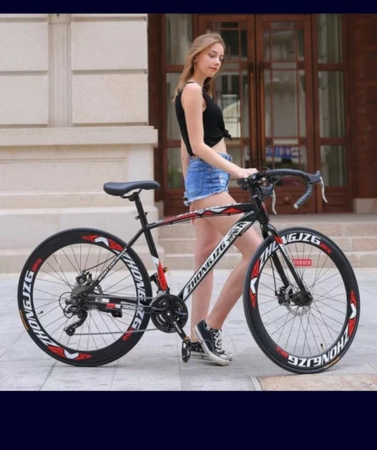 ROAD BIKE ZHONGJZG with 60 Rim Front Rear Derailleur 700C 21 Speed