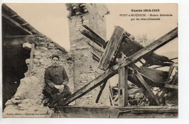 PONT A MOUSSON - Meurthe et Moselle - CPA 54 - Guerre - Maison obus allemands