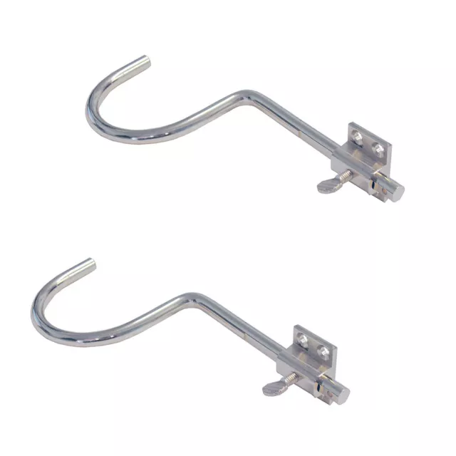 QUALITY Pool Snooker Billiard Table Cue Rack Chrome Adjustable Hooks Hangers ...