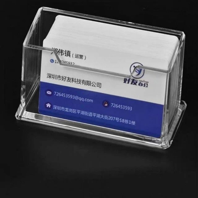 10 4 X 3 Estuche para tarjetas de visita transparente soporte para tarjetas de visita
