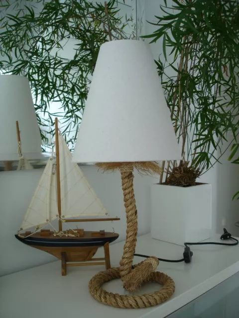 Tischleuchte Taulampe 70 cm Leuchte Ständer Tau Seil 00660 Maritim Bootstau NEU