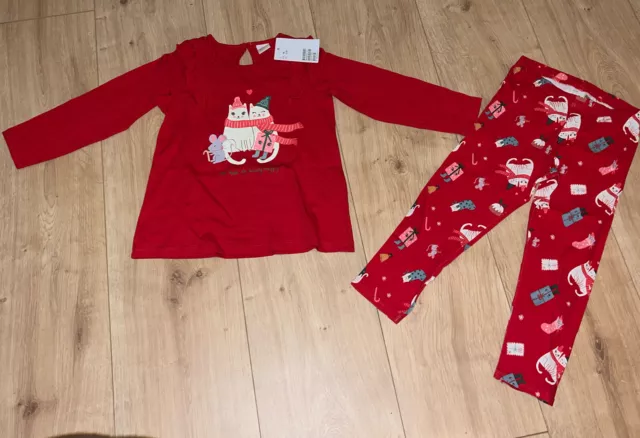 Weihnachten Mädchen 2teiliges Set Gr. 98 H&M 🧑‍🎄