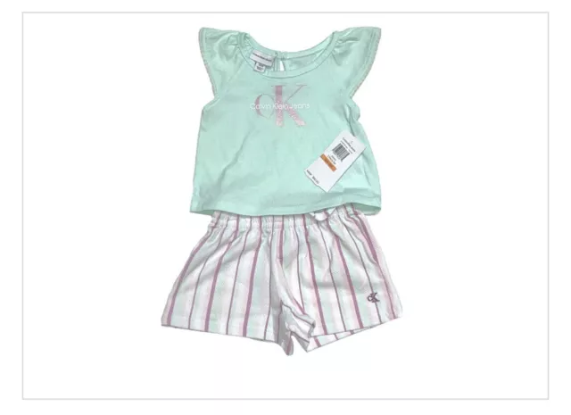 NWT Calvin Klein Baby Girl 2pc Set Size 12M