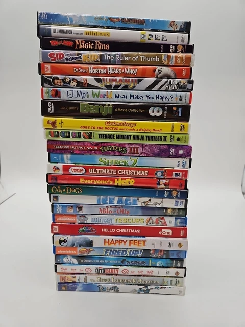 (25) WALT DISNEY Pixar DreamWorks DVD Movie Lot, Animated Cartoon ...