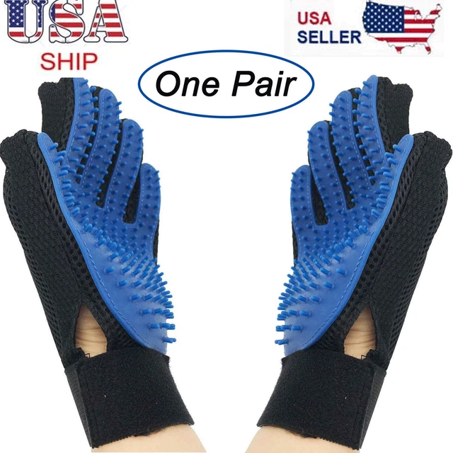 Pet Hair Brush Dog Cat Comb GLOVE Grooming Remover Mitt Fur Massage DeShedding 3
