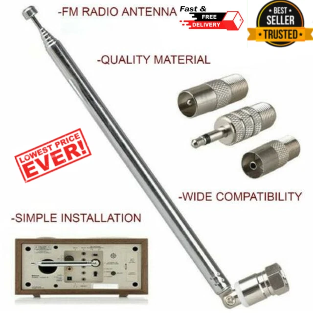 TELESCOPIC DAB FM Radio Aerial Antenna 3 Adapter Bose wave awrc3g/3p