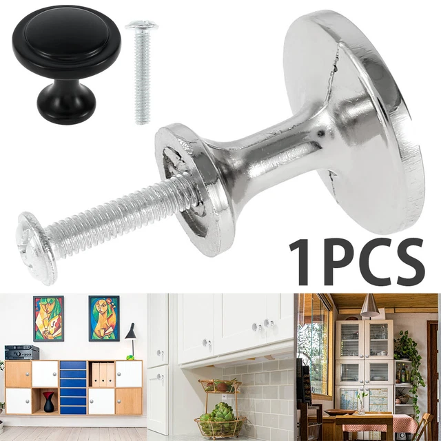 Modern Single Hole Drawer Closet Knobs 25mm Round Cupboard Pull Handle SmUXy