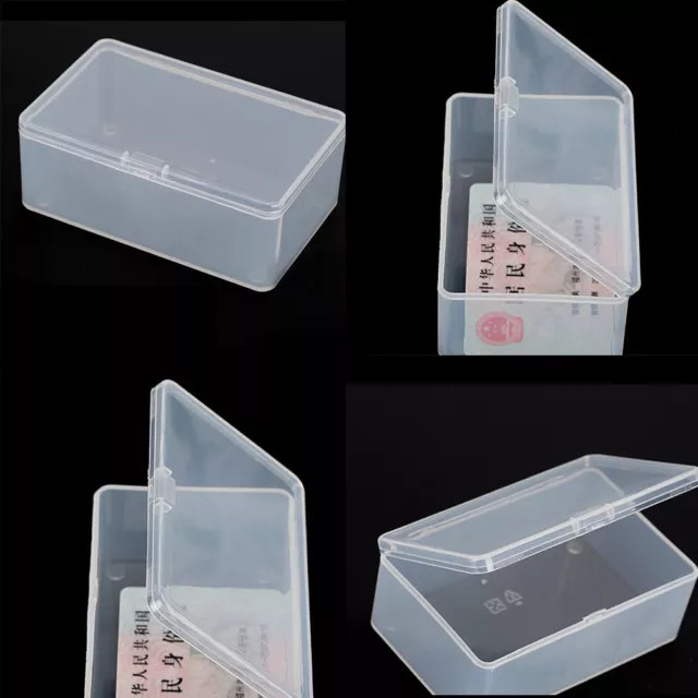 Plastic Clear Transparent With Lid Storage Box Collection Container YUJFSSUSG Sb